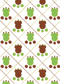 Round flower and stitch green