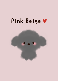 Toy poodle and pink beige.