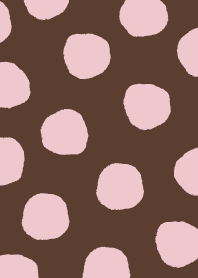 Stylish polka dots_Brown
