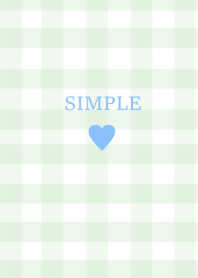 SIMPLE HEART -check blue pastelgreen(JP)