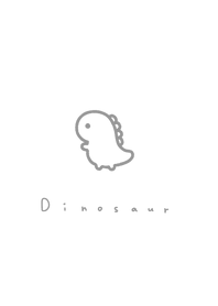 Dinosaur /white gray