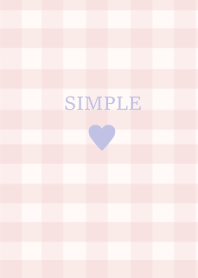 SIMPLE HEART CHECK (ivorypink blue)