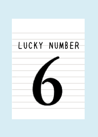 LUCKY NUMBER 6 NOTEBOOKj-LIGHT BLUE-YEL