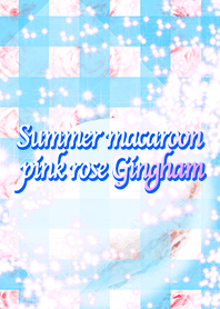Summer macaroon pink rose Gingham