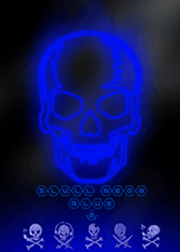 SKULL NEON BLUE 2