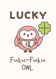 Lucky OWL with Clover - Pink