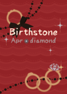 Birthstone ring (Apr) + ivory