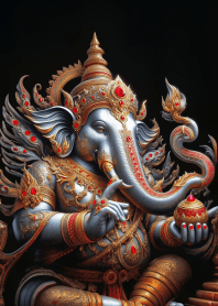 Black & Red Ganesha: Power of Wisdom