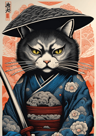 Ukiyo-e Kucing Pendekar 5