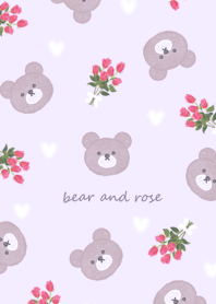 Bouquet of bears and roses purple12_2