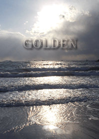 ☆幸運を引き寄せる黄金色に輝く海と空です