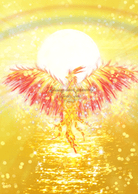 Rising luck phoenix gold sun