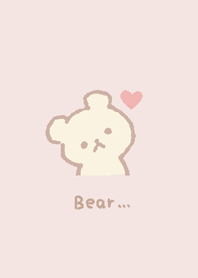 Bear - dull pink -