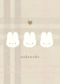 Rabbit Patch x Plaid  - Beige & Red 02