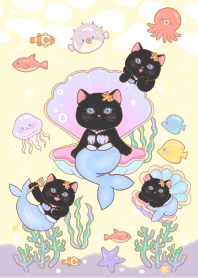 Black cat mermaid 6