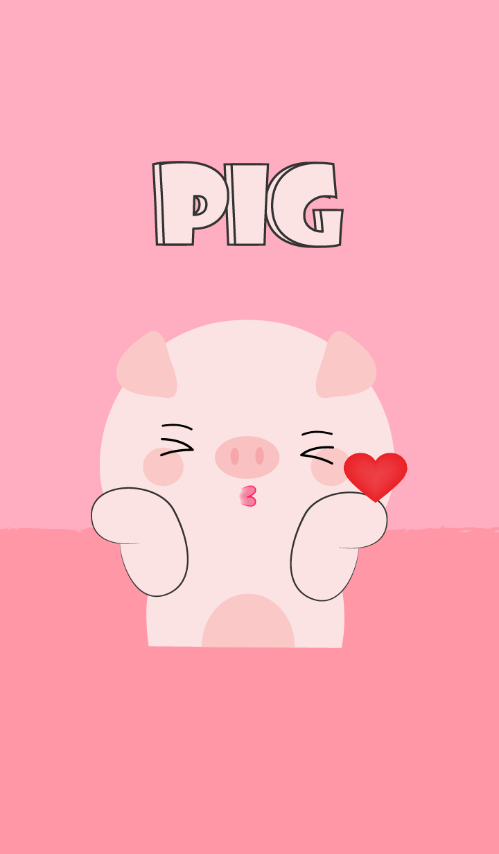 Love Love Cute Pig Theme