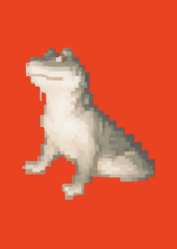 Crocodile Pixel Art Theme  Red 02