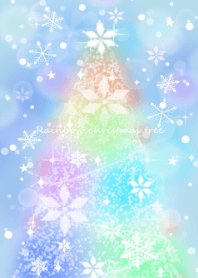 Merry christmas rainbow tree