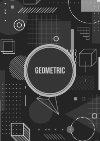 Geometric Grayscale Black