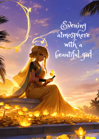evening with beautiful girl