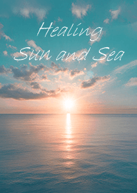 Healing shining sun and sea 2 - blue