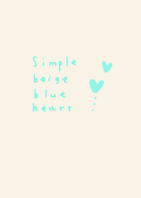 beige blue heart