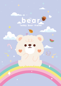 Teddy Bear Rainbow Star Violet