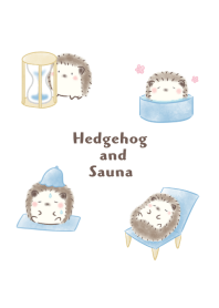Hedgehog and Sauna -blue-