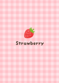 Tema strawberry dan kotak-kotak.