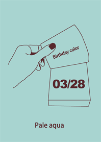 誕生日色 3月28日 シンプル