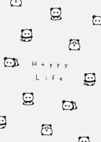 Small Panda pattern/light gray.