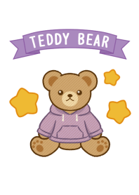Teddy Bear[Purple Hoodie] F