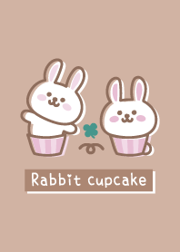 Rabbit cupcake.Clover.brown