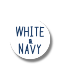 white and navy