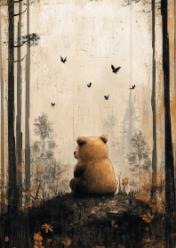 Lonely Bear in the Deep Forest