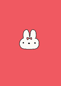 シンプルなうさぎのきせかえ(あか)