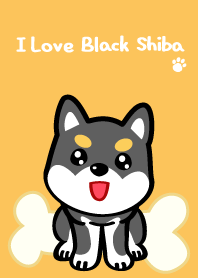 I Love Black Shiba