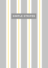 Simple Stripes/ Grey-Yellow