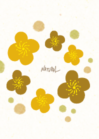 水彩　丸　花25