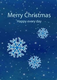 クリスマス・ブルー・スノーフレーク