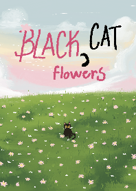 แมวดำ ดอกไม้