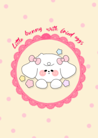 Little bunny with fried eggs