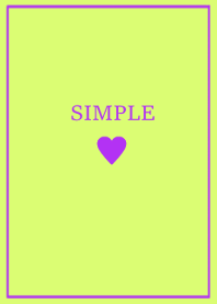 SIMPLE HEART -purple yellowgreen-