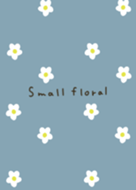 Blue Beige And Small Flower Pattern Line Theme Line Store