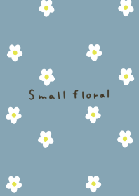 ブルーベージュと小花柄。