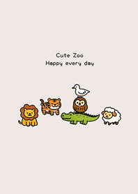 Cute minimalist zoo2(Beige)