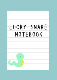 LUCKY SNAKE NOTEBOOK/DUSTY MINT GREEN