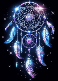 ⭐星月綻放的藍羽捕夢網❤️