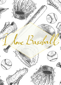 I Love Baseball◆Yellow/White/Black◆
