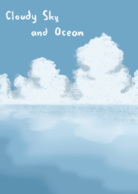 Cloudy sky and ocean in wonderful summer